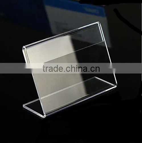 Horizontal Slanted L-Shape Acrylic Sign Holder/Slanted Sign Holders photo-4