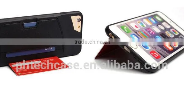 for Iphone 6 Credit Card Case TPU + PU Leather Back Phone Case Cover New Style photo-3