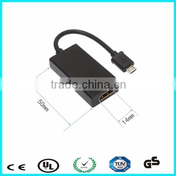 High Quality Male Micro Usb to HDMI MHL Port Converter Adapter photo-5