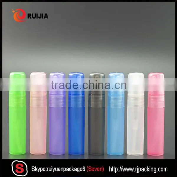 RUI JIA 5ml Plalstic Perfume Bottle With Pump Sprayer Cap Colorful Supplier's Choice