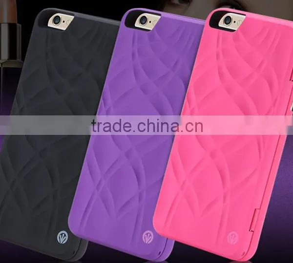 3D Water Flip PU Leather Case For IPhone 6 6S Wallet Mirror Case Dual Layer Card Slot Cover for Iphone6 Plus photo-2