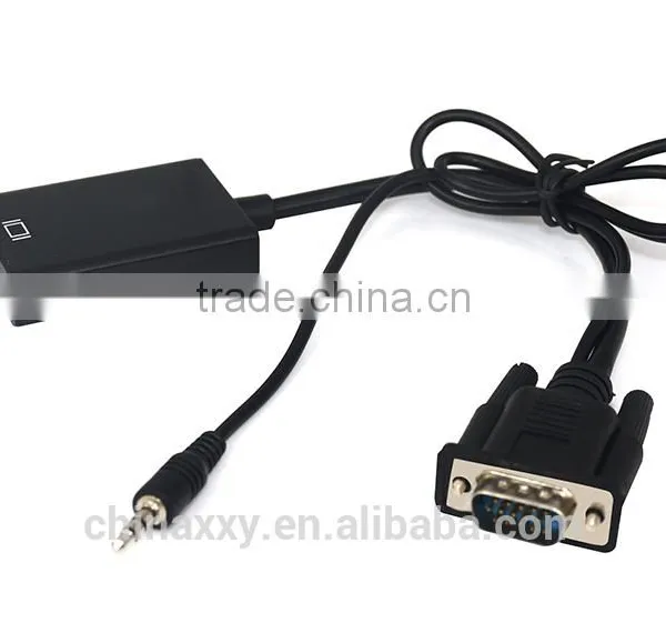 VGA To HDMI Output 1080P HD Audio TV AV HDTV Video Cable Converter Adapter