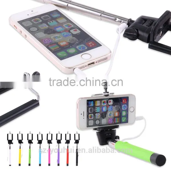 Factory Price Colorful Selfie Stick Tripod With Wired for Smart Phone for IPhone