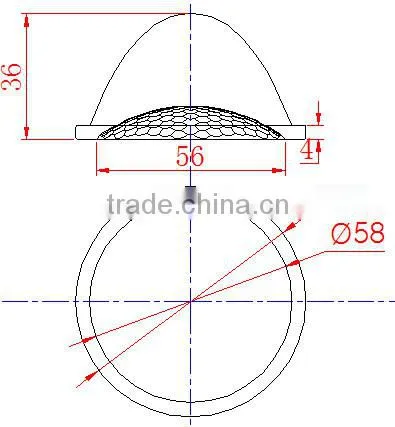 Led Glass Lens 66mm 45 Degree Optical for LED High Bay Light KC66-1 photo-3