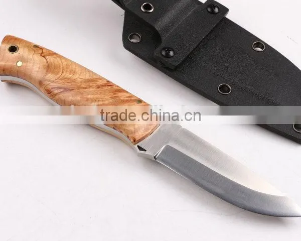 OEM Fixed Blade Knife With D2 Blade and White Shadow Wood Handle photo-2