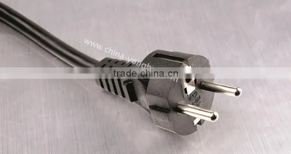 China supply Continental European AC Cord Set Angled CEE 7/7 Plug Type IEC 60320 C13 Connector Type