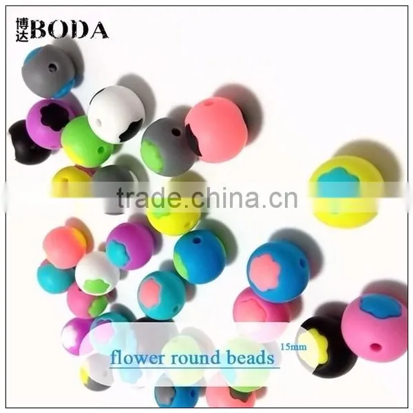 The Lovely Flower Round Bead Silicone Beads photo-2
