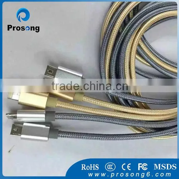 Hot Sale Charging USB Data Cable 2 in 1 Metal Cable photo-6
