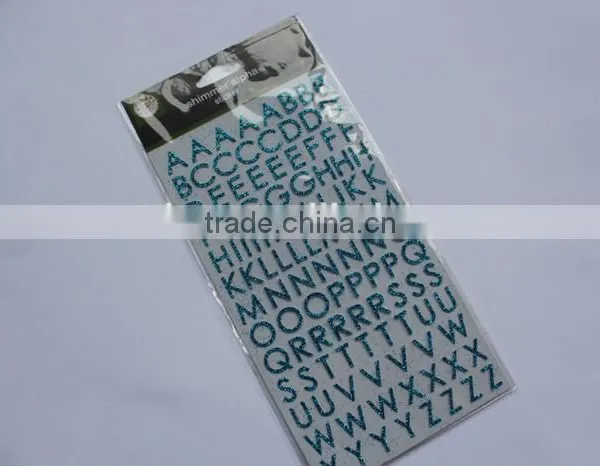 Colored Glitter Letter Number Stickers photo-2
