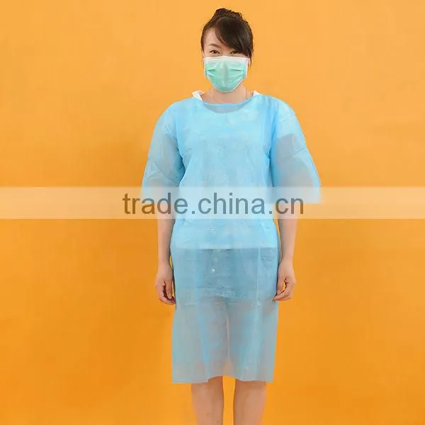 Spunlace Nonwoven Yellow Impervious Disposable Isolation Gowns photo-6