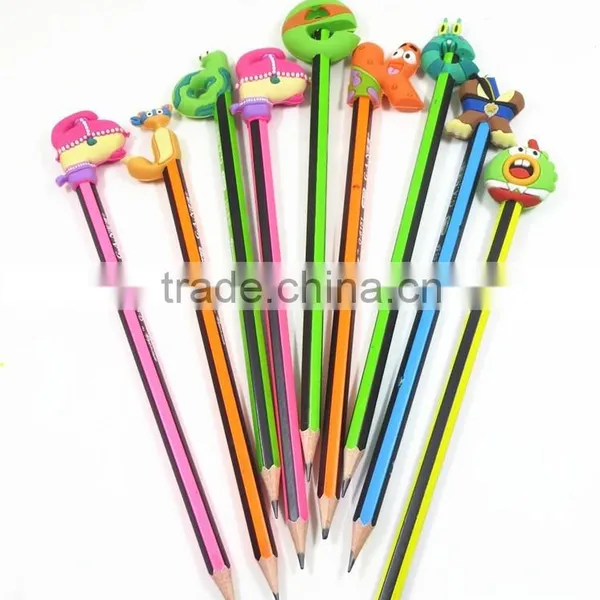 Cartoon Customized Pen Topper/ Rubber Letter Pencil Topper/ PVC Pencil Topper photo-4