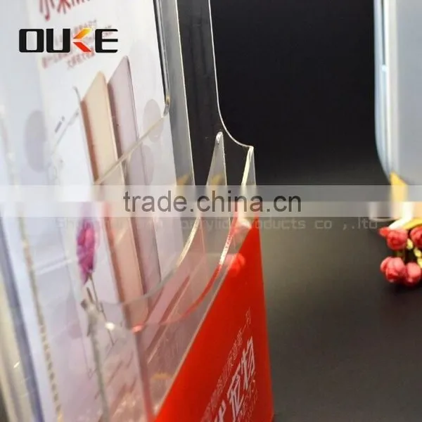 Desktop A4 Paper Clear Acrylic Brochure Holder photo-4