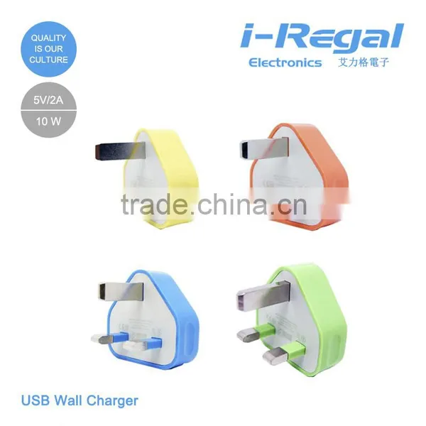 High Quality UK 3Pin Plug Power Adapter USB Wall Charger for Samsung Charger photo-3