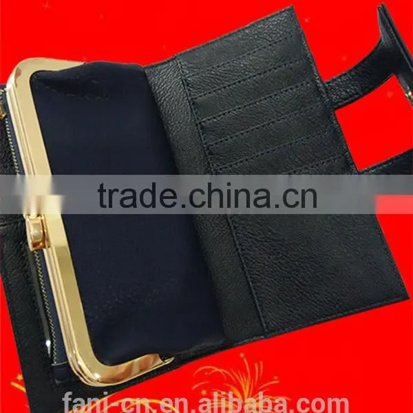 Newest Arrival PU Leather Wallet With Elastic Strap and Hinge Design for Woman photo-4