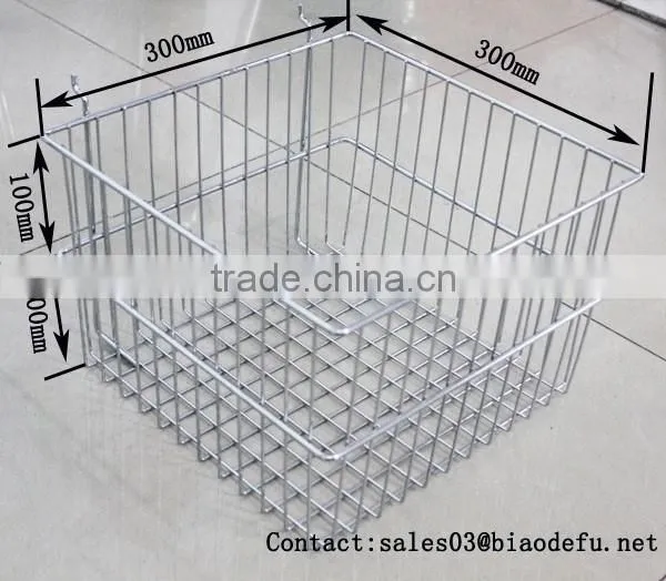 Slatwall Metal Stainless Steel Basket photo-3