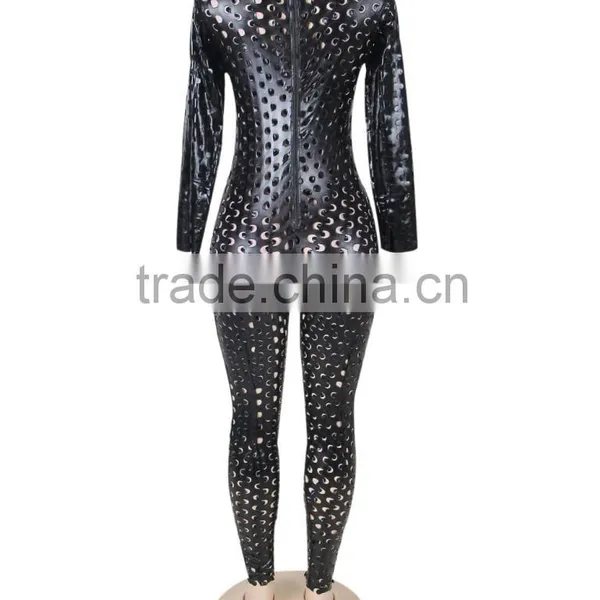 Wholesale and Retail Very Good Quality Cheap Black Leather Bodysuit photo-2