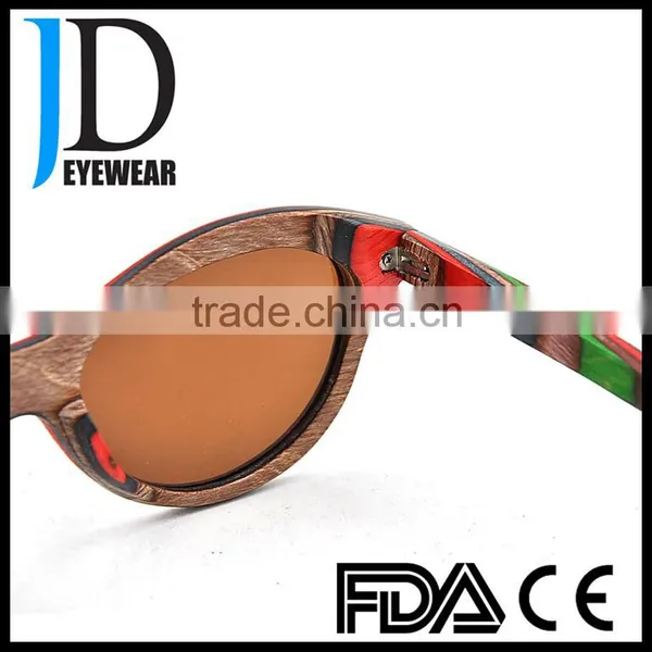 High Quality Custom Made Butterfly Style Natural Wooden Sunglasses photo-5