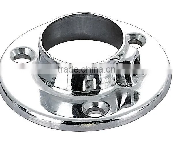 483 New Chrome Closet Hanging Tube Connector Joker-uno Tube Holder Metal Bracket for Pipes photo-2