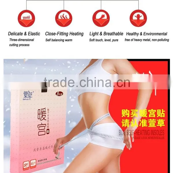 Daylily Uterus Warm Paste - Heating Patch 16 Hours of Hot Pack Warmer for Womb Care