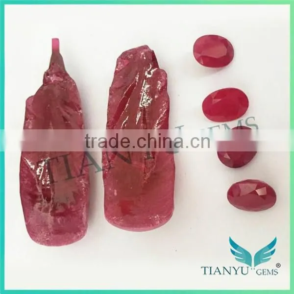 Loose Gemstone Free Sample Products Cabochon Shape Corundum Ruby Gemstone Price photo-2