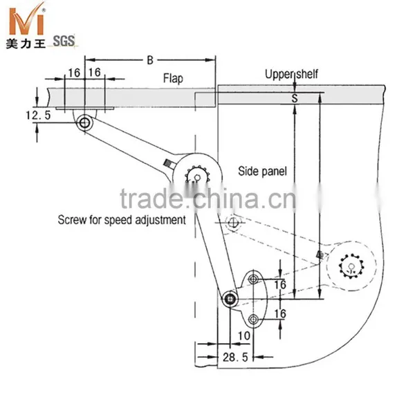 Kitchen Cupboard Cabinet Door Support Lid Stay Hinge photo-2