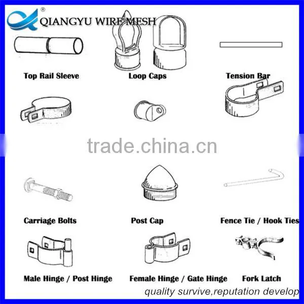 Rod Metal Iron Chain Link Fence/ Galvanized Chain Link Fence Parts Fitting