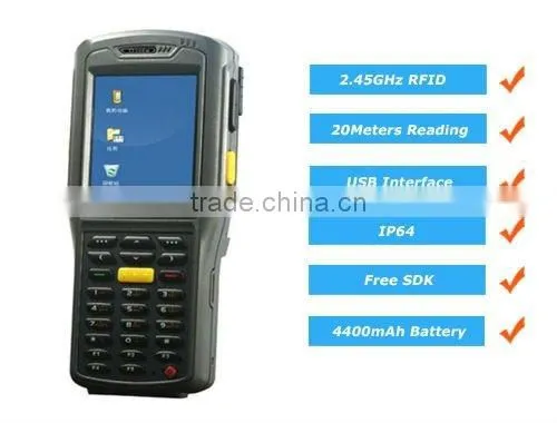Industrial PDA 2.45GHz Active RFID Handheld Reader