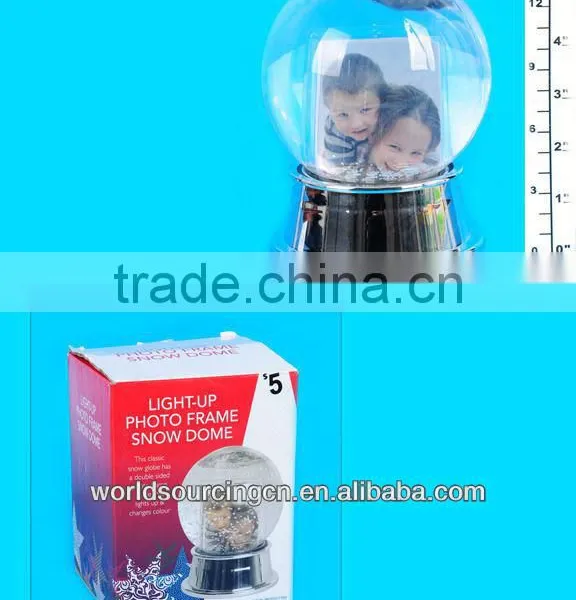 Light up PHOTO FRAME SNOW DOME