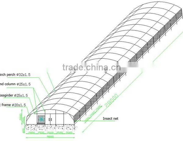 Low Cost Tunnel Greenhouse for Poultry Farming Equipment photo-4