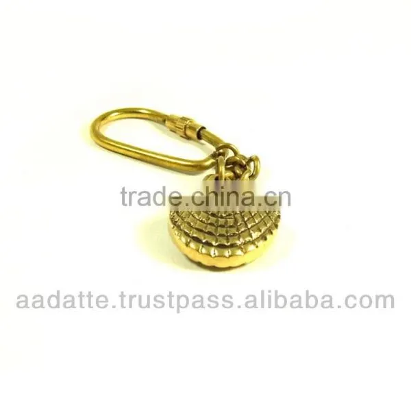 Brass KeychainNautical Sea Charm Marine Key Chain photo-2
