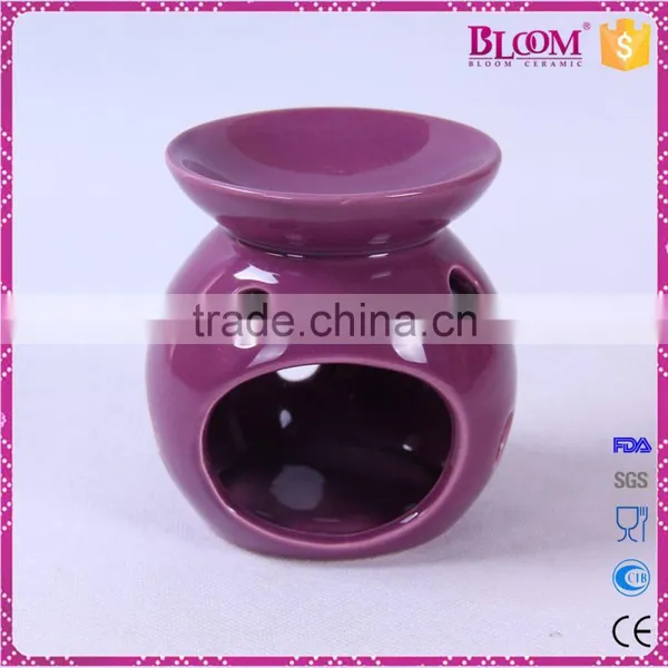 Simple Desgin Purple Ceramic Round Wax Burner photo-2