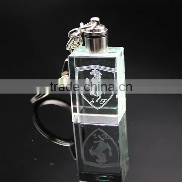 Crystal Gift Items Custom Horse Light Color LED Fashion Crystal Keychain photo-2