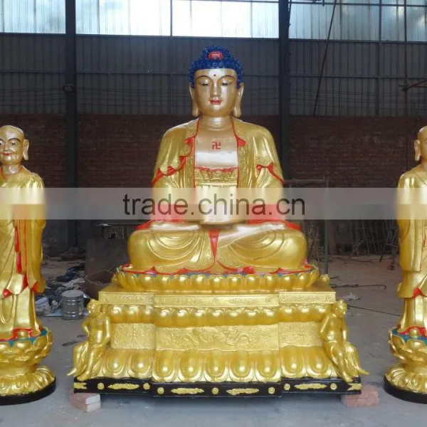 Eastern Style Outdoor Fengshui Crafts Fiberglass Buddha Garden Statue Hot Sale photo-2