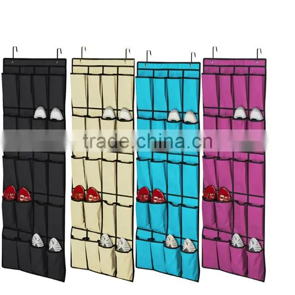 20 Pocket Wall Hanging Shoe Organizer Rack Space Saver Storage Bag Over the Door photo-2