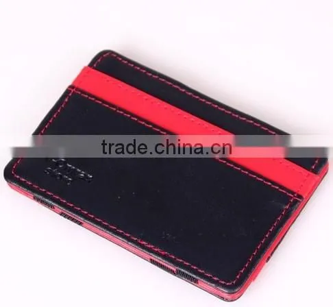 PU Leather Elastic Trick Fold Wallet Magic Money Clip photo-4