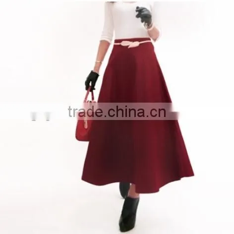 Winter Models Wool Blend Skirts Women High Waist Thick Long Skirts Ladies Wild Woolen Maxi Skirt photo-2