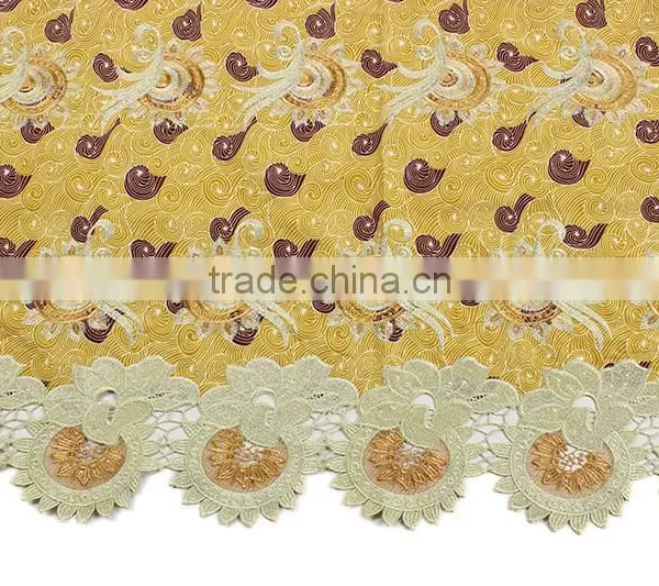Wax Mix Lace Fabric African Dutch Wax Ankara Wax With Lace For Party BLW012 photo-4