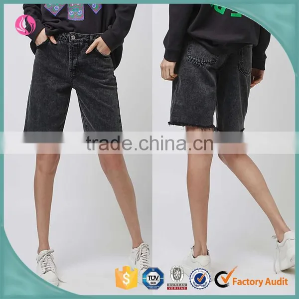 Wholesale Boy Friend Longer Line Denim Jean Shorts Women 2016 photo-2