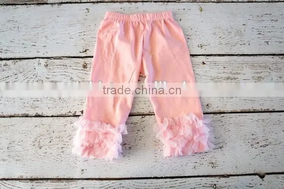 Newest Design Children's Clothing Pant Kids Plain Red Legging Girls Ruffle Lace Trouser photo-6