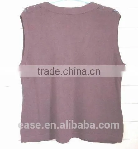 Extra Size Fat Women Pointelle Pattern Sweater Vest photo-2