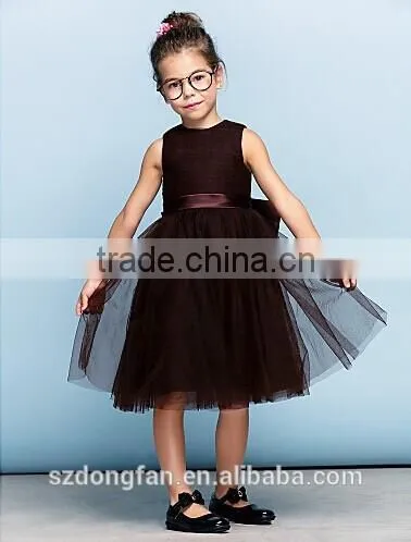 Hot Sale Mom And Daughter Dress Girls Brown Tutu Dress Evening Party Dress photo-3