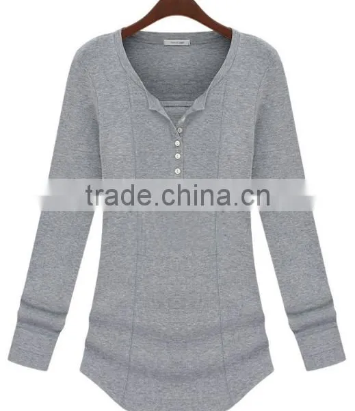 Oem Latest Casual Dresses for Women,custom Ladies Long Sleeve T-shirts photo-3