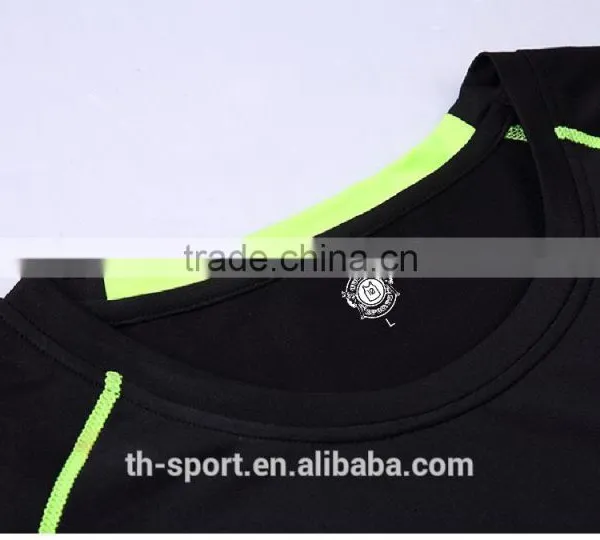 Polyester/spandex Mens Dri Fit Sports Compression t Shirt Wholesale photo-4
