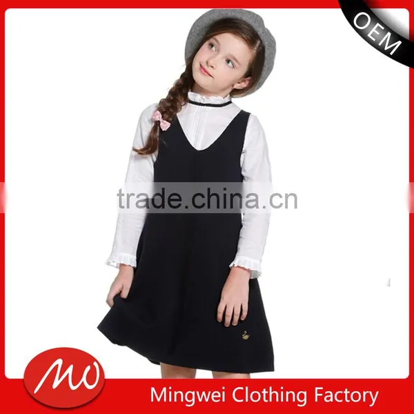 Cheap Wholesale Long Woolen Handmade Children Sweater Vest Dresses Designs for Girl