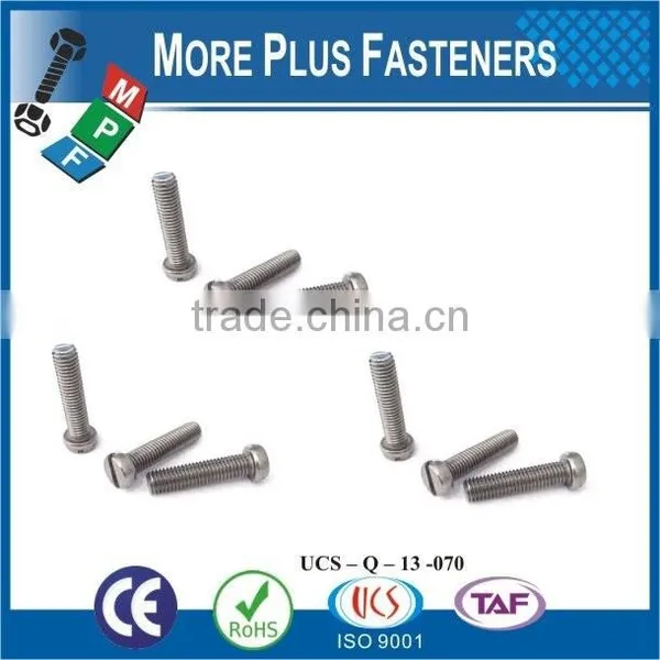 Made in Taiwan High Quality Carbon Steel Copper DIN 84 Saw Slot Drive Cheese Head Machine Metric Bolts photo-5