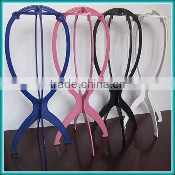Wholesale Cheap Plastic Wig Stand,Hair Extension Tool Pink Wig Display Stand photo-3