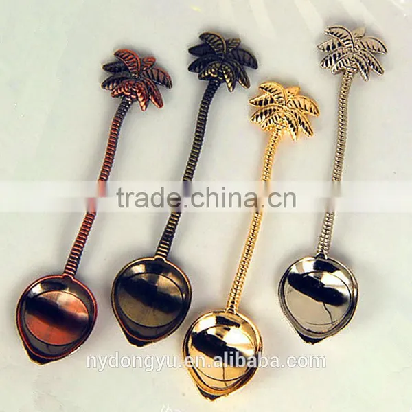 Electroplate Vintage Coffee Spoon Ice Crea Spoon/hy Zinc Alloy Creative Spoon and Fork /fancy Dessert Spoon Tableware photo-3