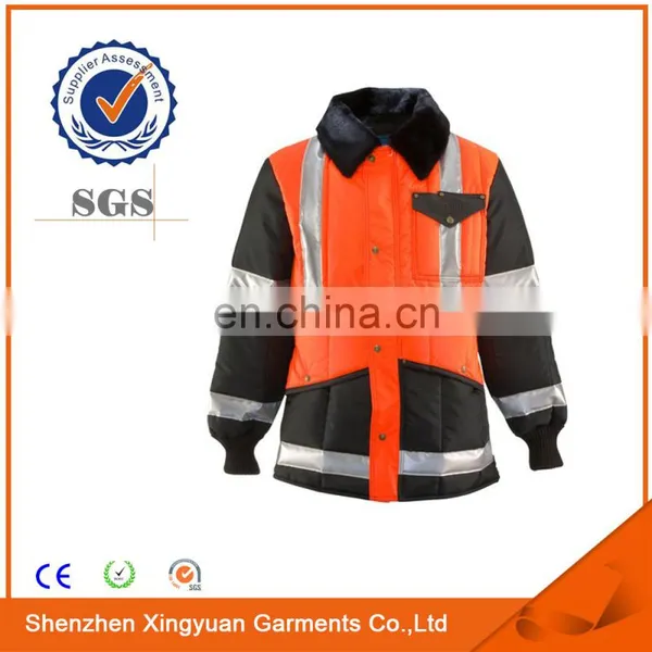 Waterproof Jacket With Safety Work Hi Vis Cold Storage Fleece Collar photo-2