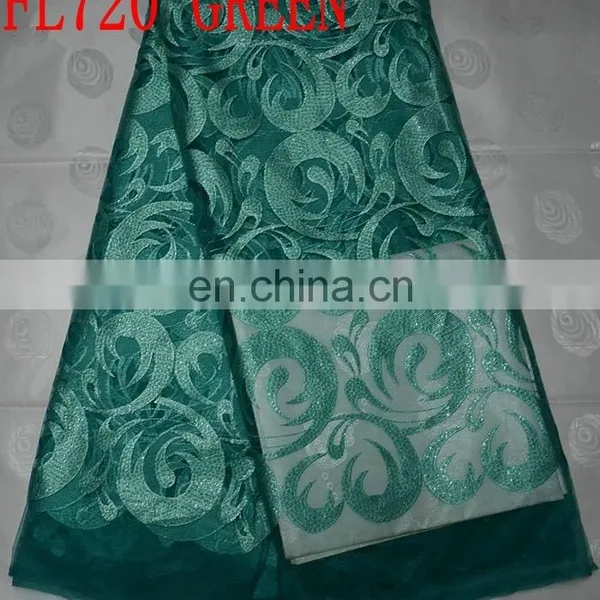 Latest Fashion Embroidery Organza Lace With Sequins(FL720) photo-6