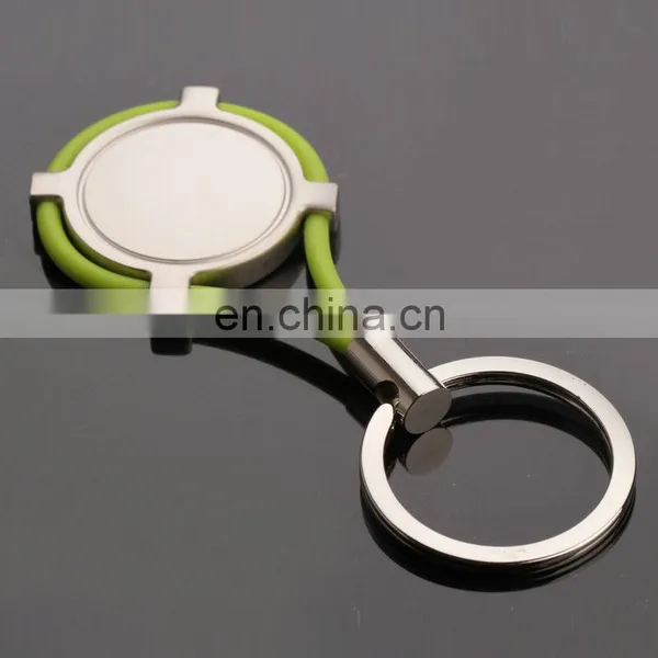 CE Certificated Factory Plastic Silicone Round Shape Key Chain Silicone Bracelet Key Ring photo-3